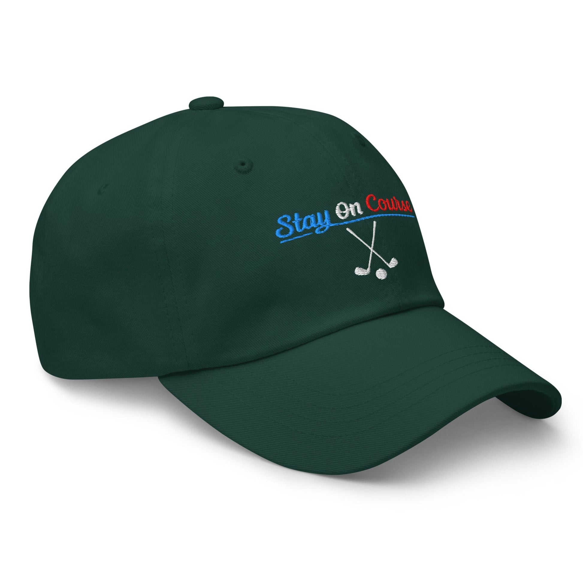Stay On Course Engaging Quirky Embroidered Golf Cap - Funny Golf Tee by Swing Epic