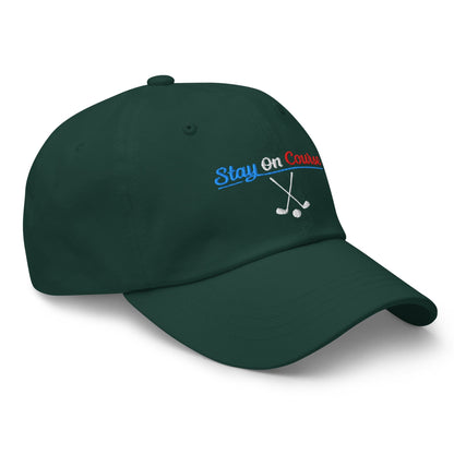 Stay On Course Engaging Quirky Embroidered Golf Cap - Funny Golf Tee by Swing Epic
