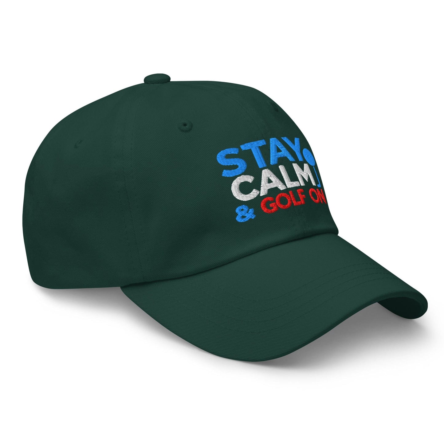 Stay Calm & Golf On Funny Embroidered Golf Cap - Funny Golf Tee by Swing Epic