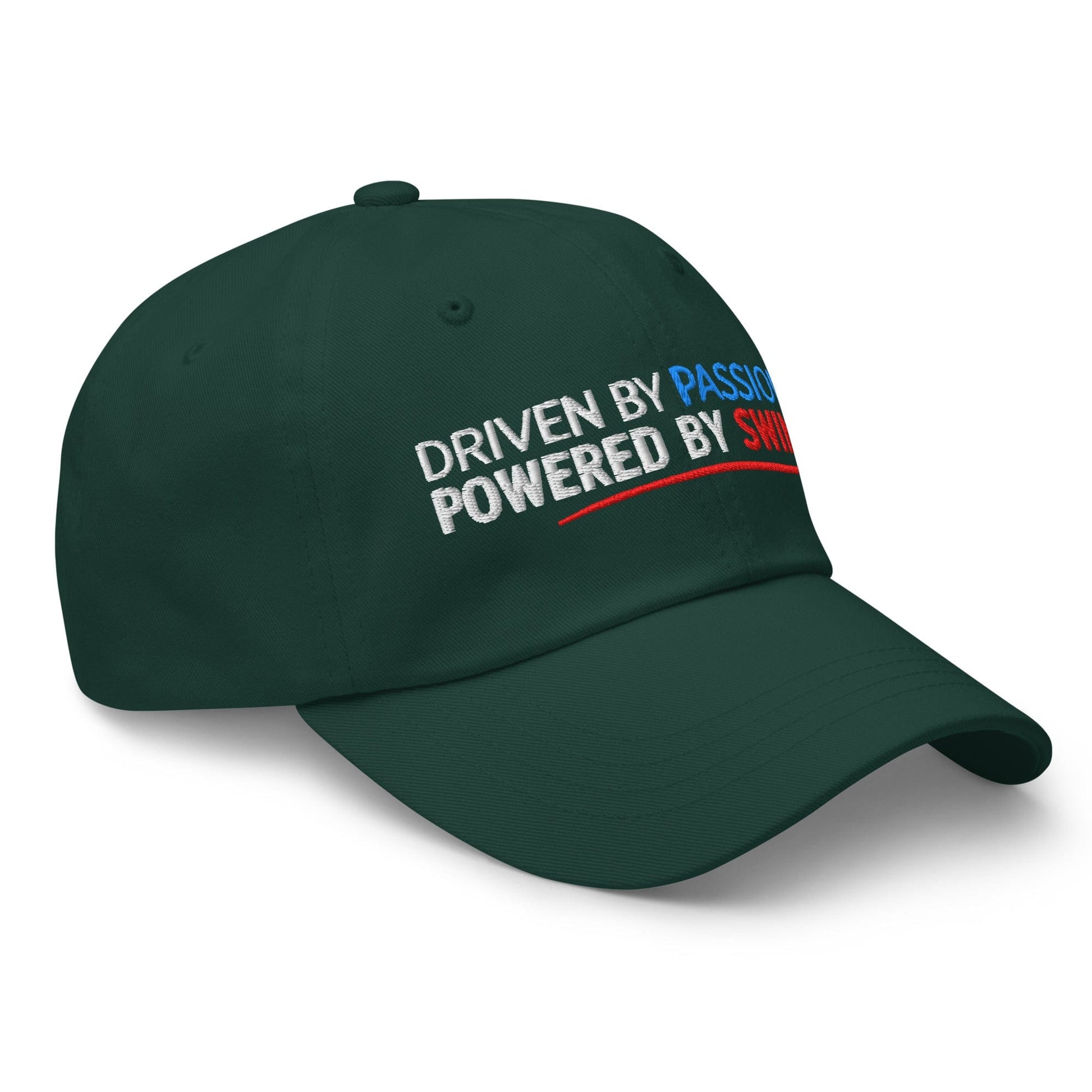 Driven by Passion Powered by Swing Embroidered Golf Cap - Funny Golf Tee by Swing Epic