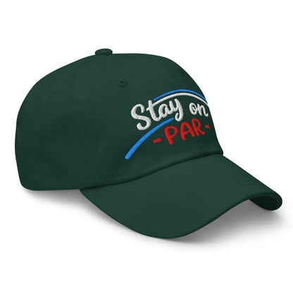 Stay on Par Embroidered Golf Cap - Funny Golf Tee by Swing Epic