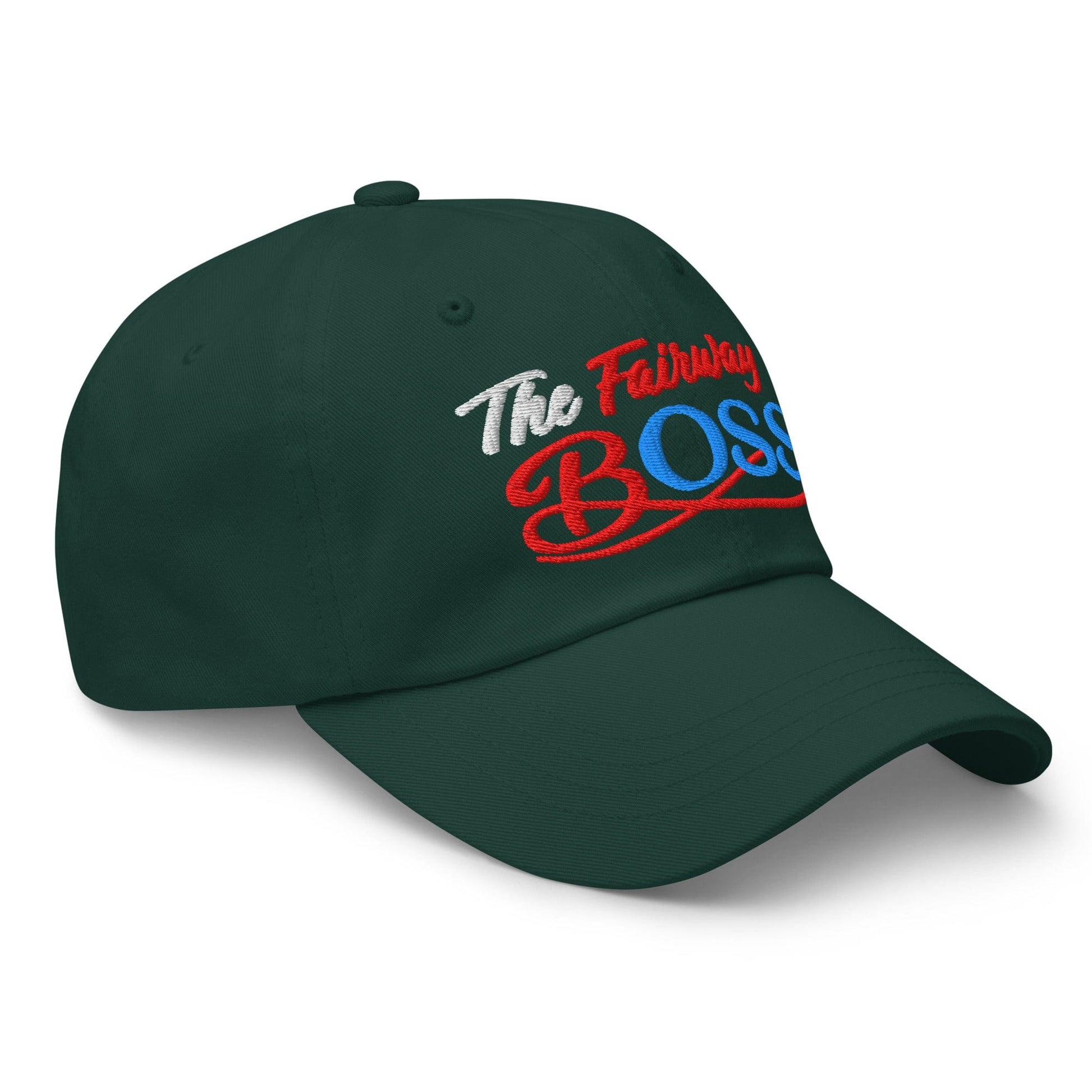 The Fairway Boss Sparkling Glitter Print Embroidered Golf Cap - Funny Golf Tee by Swing Epic