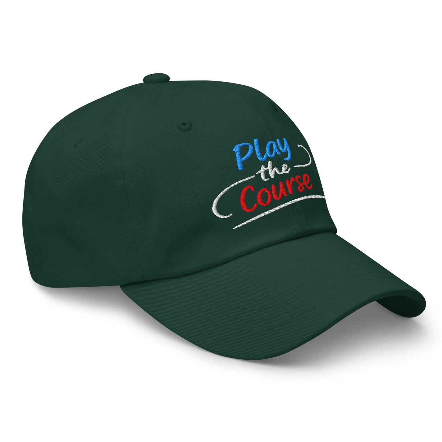 Play the Course Fun Spirit Embroidered Golf Cap - Funny Golf Tee by Swing Epic