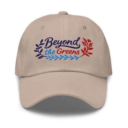 Beyond the Greens Embroidered Golf Cap - Funny Golf Tee by Swing Epic