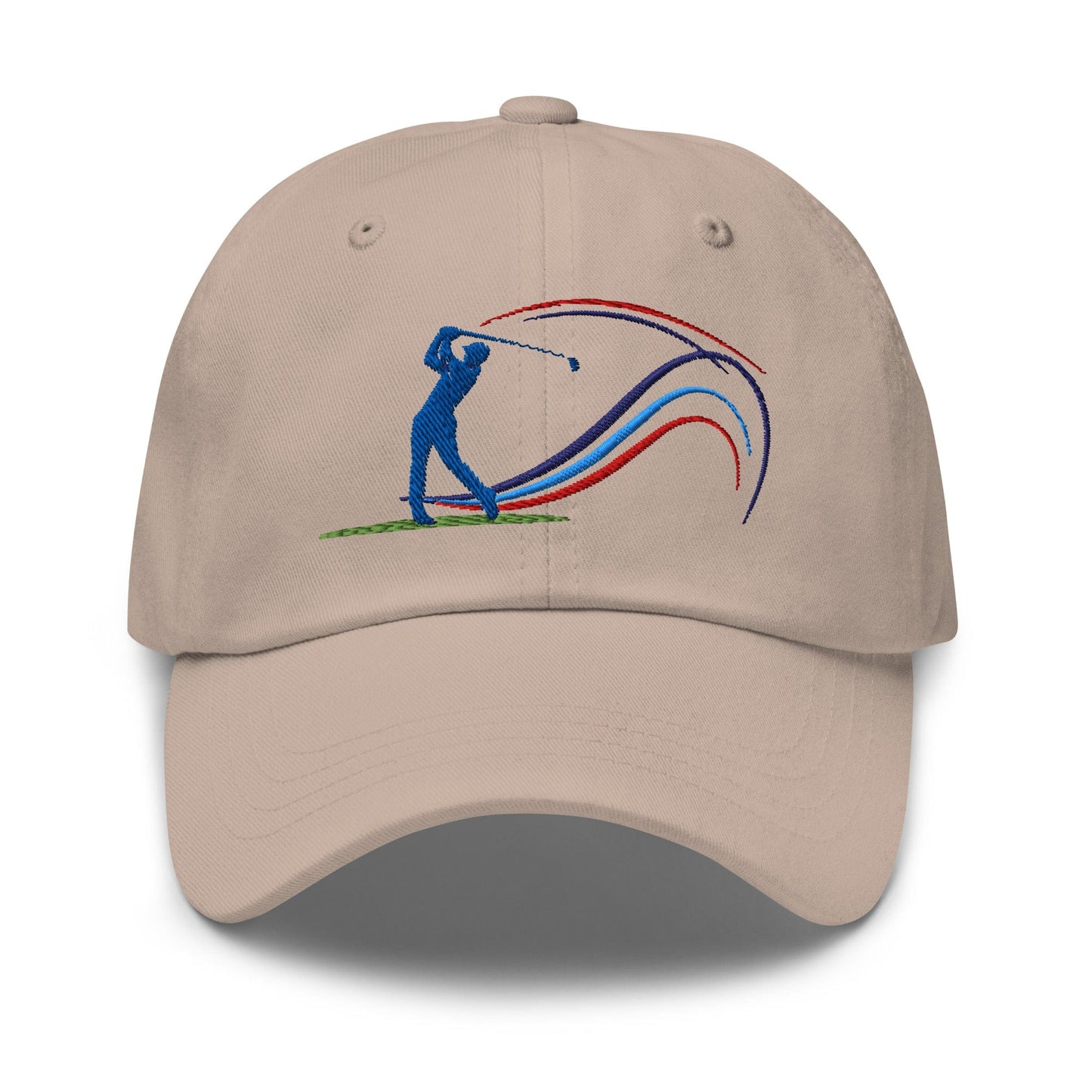 Swing Into Action Dynamic Design Embroidered Golf Cap - Funny Golf Tee by Swing Epic