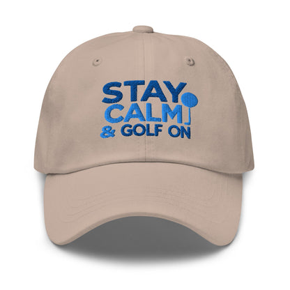 Stay Calm & Golf On Funny Embroidered Golf Cap - Funny Golf Tee by Swing Epic