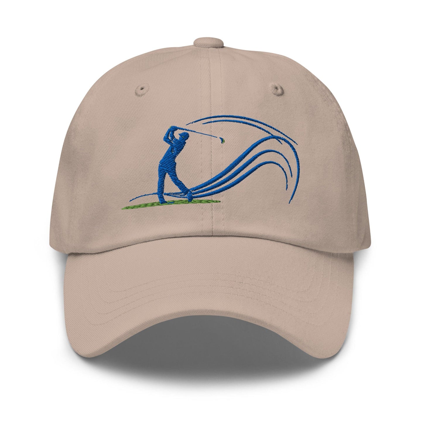 Swing Into Action Dynamic Design Embroidered Golf Cap - Funny Golf Tee by Swing Epic