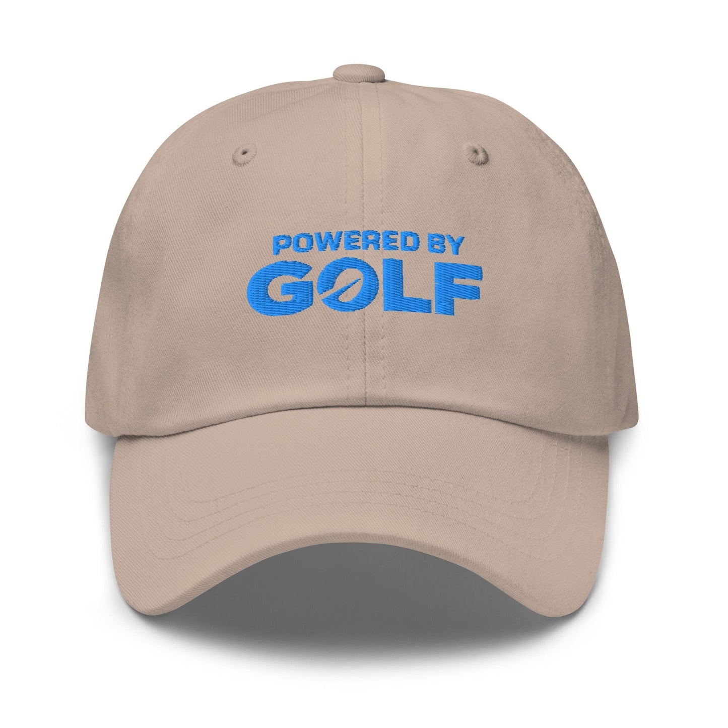 Powered By Golf Funny Embroidered Golf Cap - Funny Golf Tee by Swing Epic