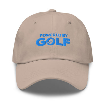 Powered By Golf Funny Embroidered Golf Cap - Funny Golf Tee by Swing Epic