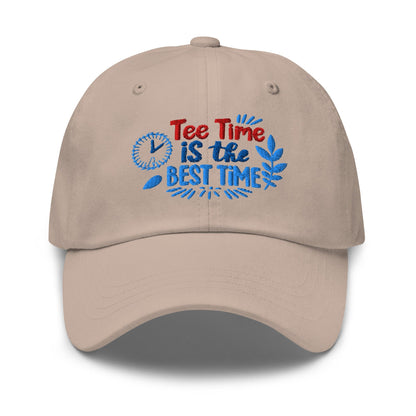 Tee Time is the Best Time Embroidered Golf Cap - Funny Golf Tee by Swing Epic