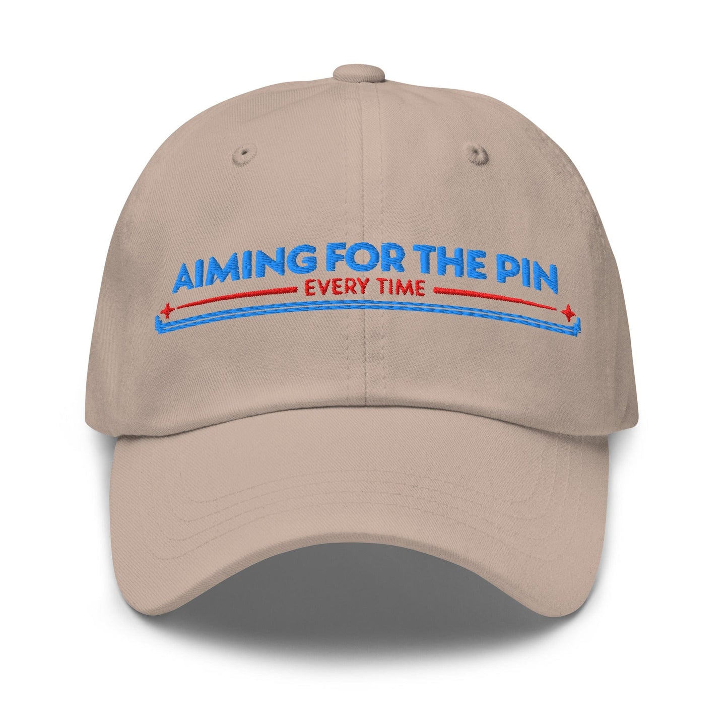 Aiming for the Pin Every Time Engaging Embroidered Golf Cap - Funny Golf Tee by Swing Epic