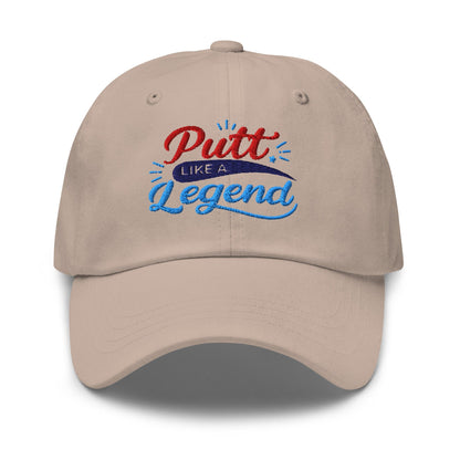 Putt Like A Legend Fun and Unique Embroidered Golf Cap - Funny Golf Tee by Swing Epic