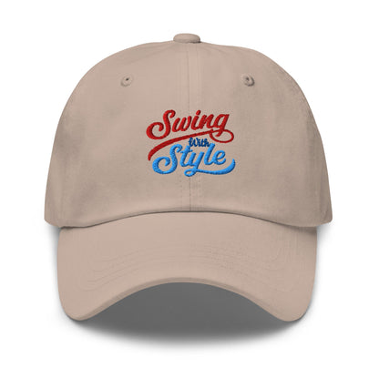 Swing With Style Fun Embroidered Golf Cap - Funny Golf Tee by Swing Epic