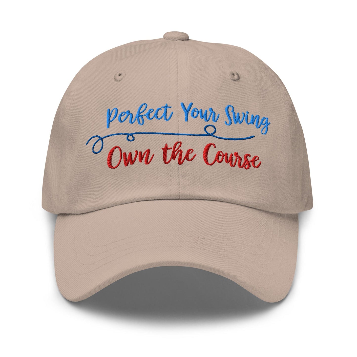 Perfect Your Swing Own the Course Embroidered Golf Cap - Funny Golf Tee by Swing Epic