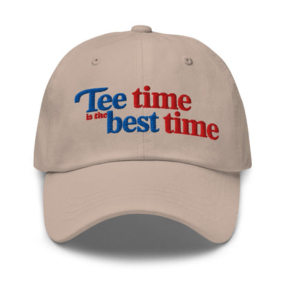 Tee Time is the Best Time Embroidered Golf Cap - Funny Golf Tee by Swing Epic