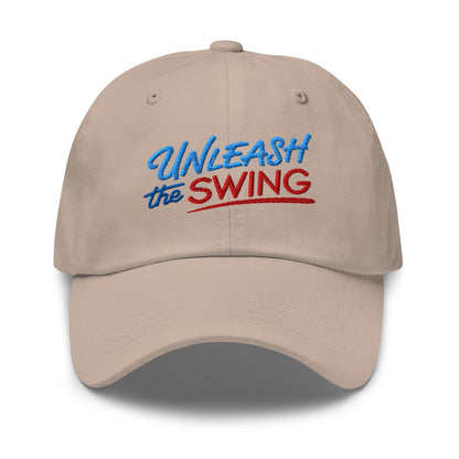Unleash The Swing Embroidered Golf Cap - Funny Golf Tee by Swing Epic