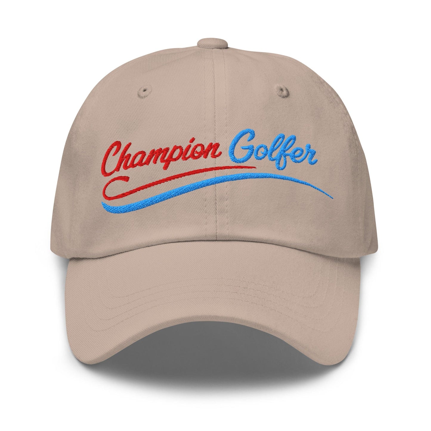 Champion Golfer Sparkling Star Fun Embroidered Golf Cap - Funny Golf Tee by Swing Epic