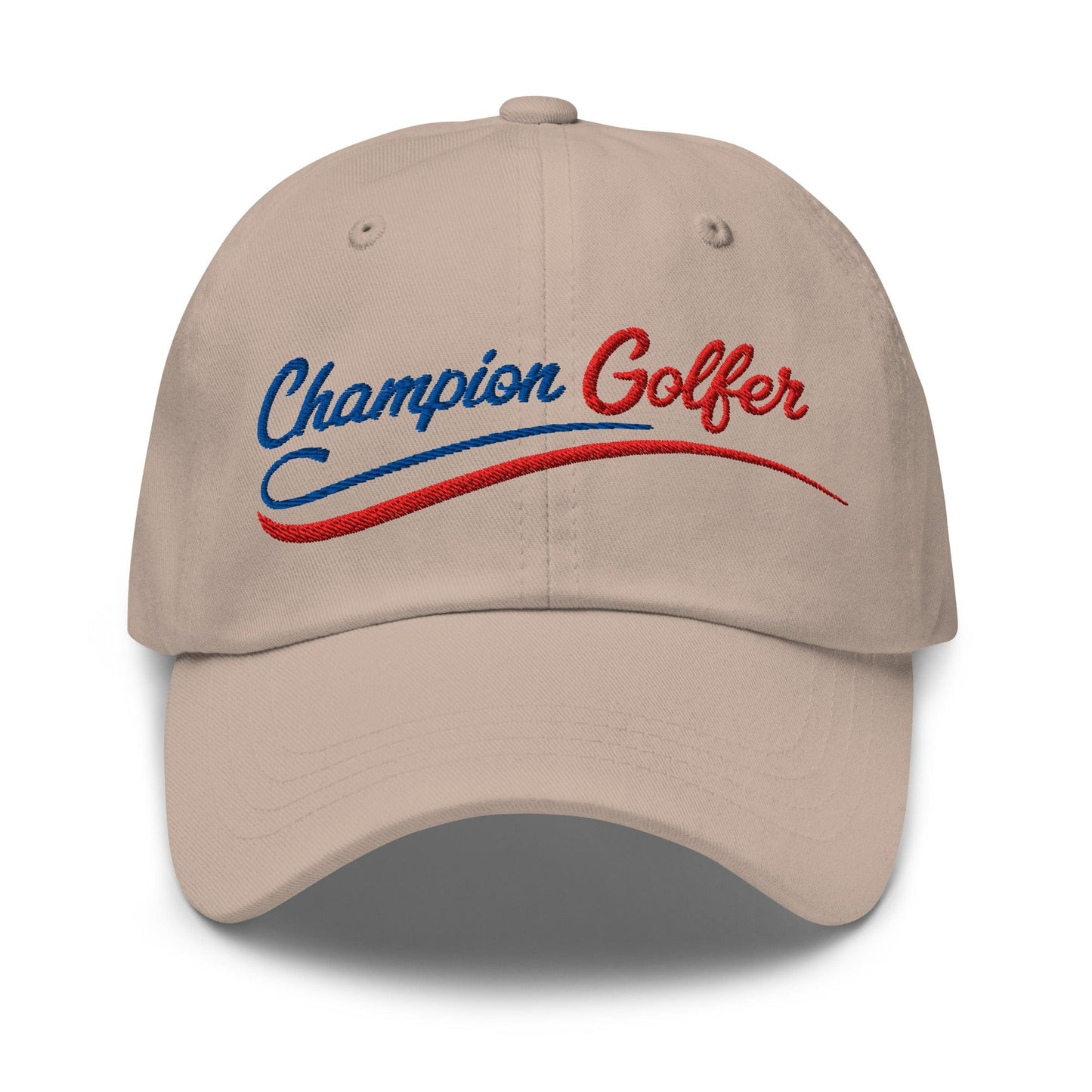Champion Golfer Sparkling Star Fun Embroidered Golf Cap - Funny Golf Tee by Swing Epic