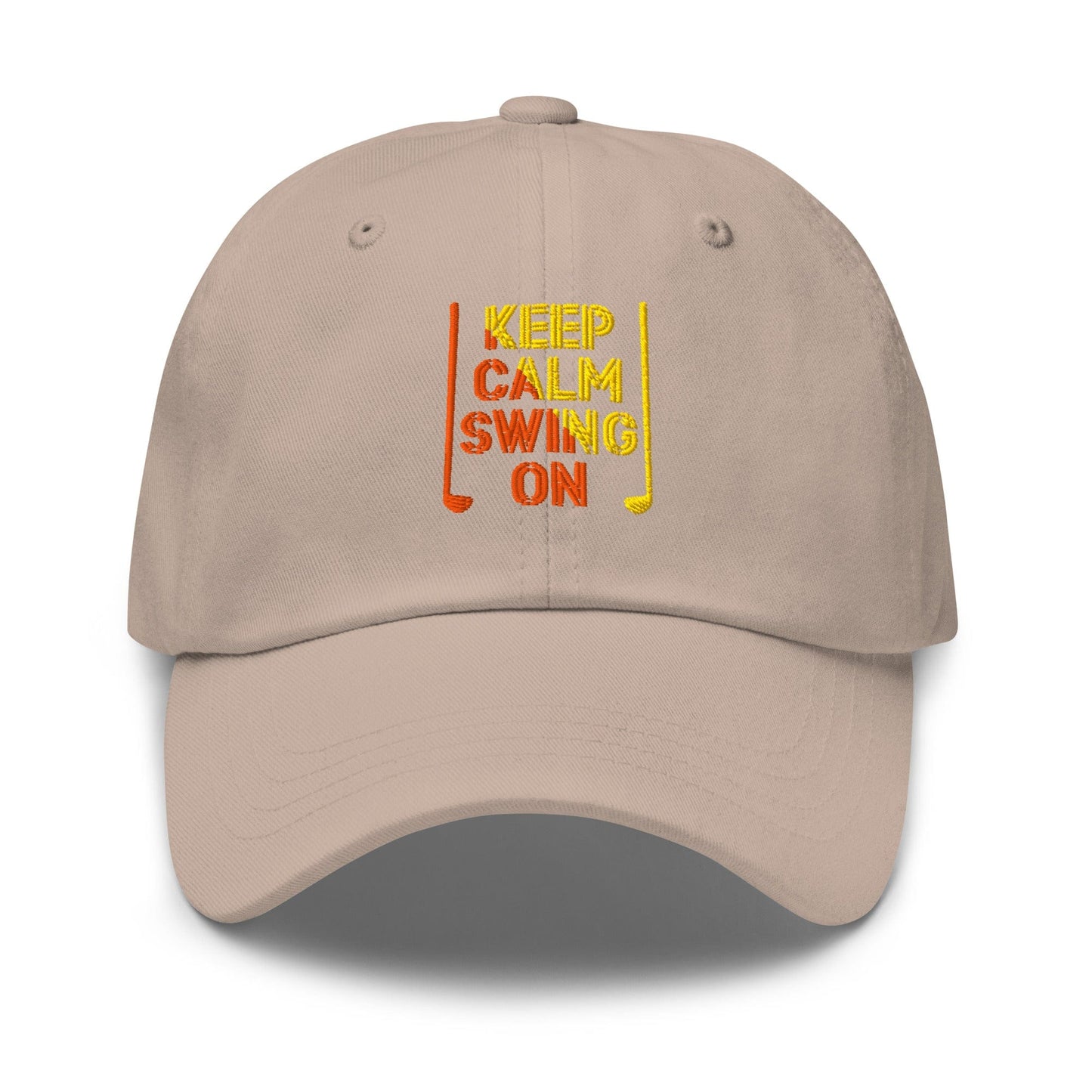 Keep Calm Swing On Embroidered Golf Cap - Funny Golf Tee by Swing Epic