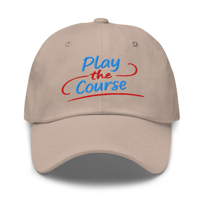 Play the Course Fun Spirit Embroidered Golf Cap - Funny Golf Tee by Swing Epic