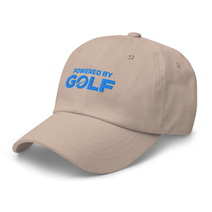 Powered By Golf Funny Embroidered Golf Cap - Funny Golf Tee by Swing Epic