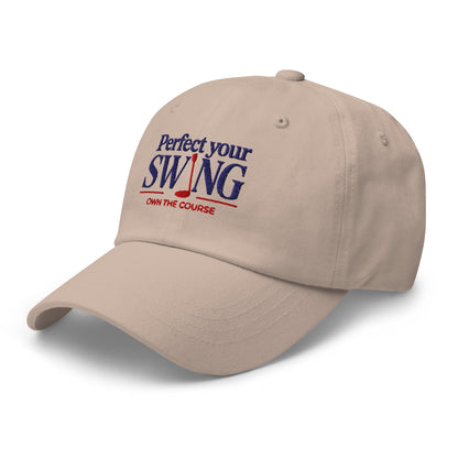 Perfect Your Swing Own the Course Embroidered Golf Cap - Funny Golf Tee by Swing Epic