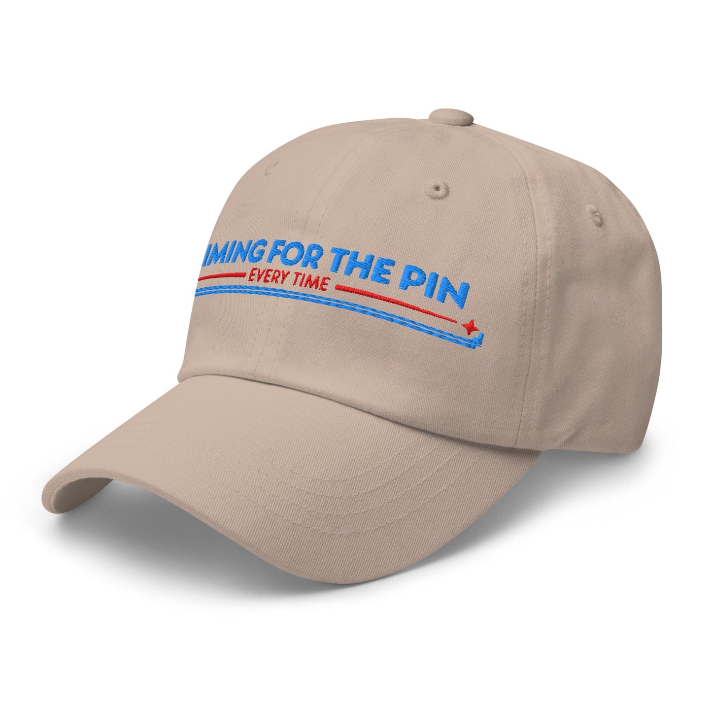 Aiming for the Pin Every Time Engaging Embroidered Golf Cap - Funny Golf Tee by Swing Epic