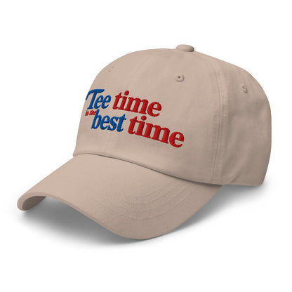 Tee Time is the Best Time Embroidered Golf Cap - Funny Golf Tee by Swing Epic