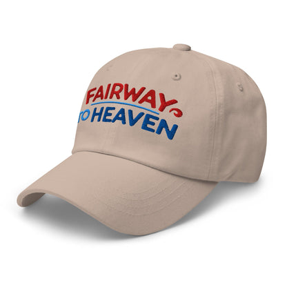 Fairway To Heaven Fun Spirit Embroidered Golf Cap - Funny Golf Tee by Swing Epic