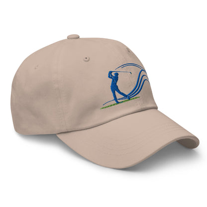 Swing Into Action Dynamic Design Embroidered Golf Cap - Funny Golf Tee by Swing Epic