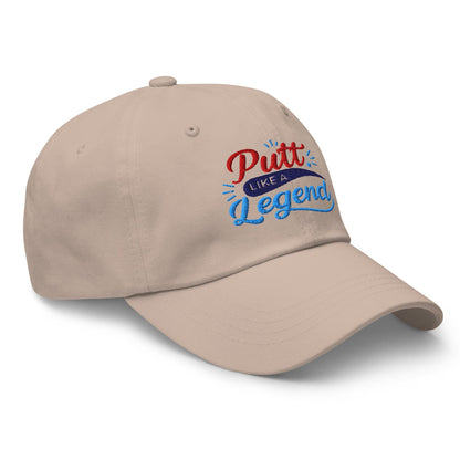 Putt Like A Legend Fun and Unique Embroidered Golf Cap - Funny Golf Tee by Swing Epic