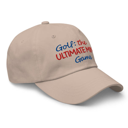 Golf: The Ultimate Mind Game Embroidered Golf Cap - Funny Golf Tee by Swing Epic