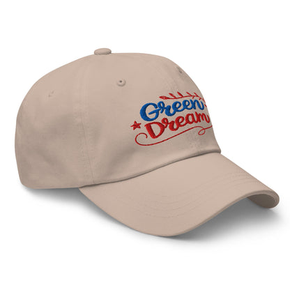 Green Dream Stars and Leaves Fun Embroidered Golf Cap - Funny Golf Tee by Swing Epic