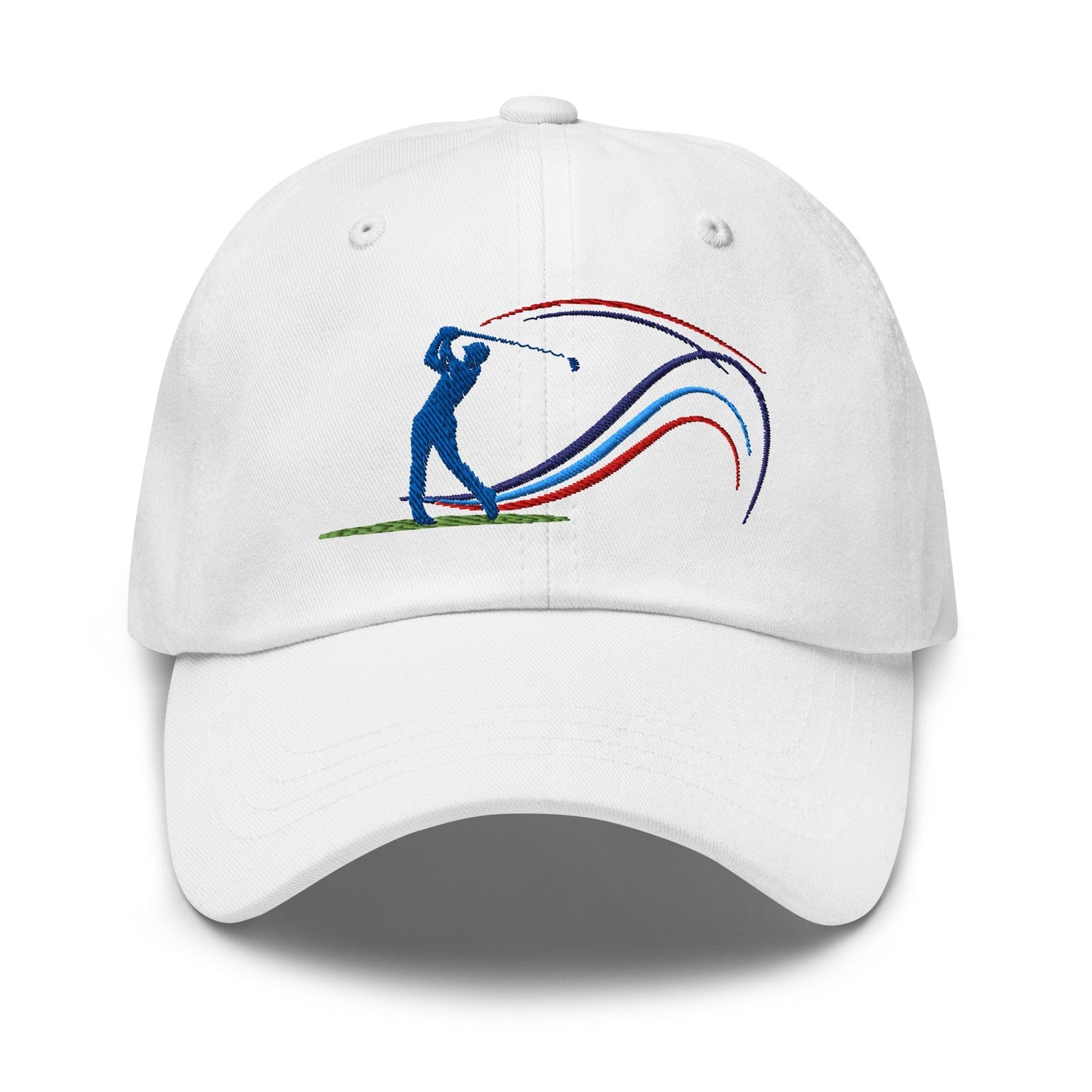 Swing Into Action Dynamic Design Embroidered Golf Cap - Funny Golf Tee by Swing Epic