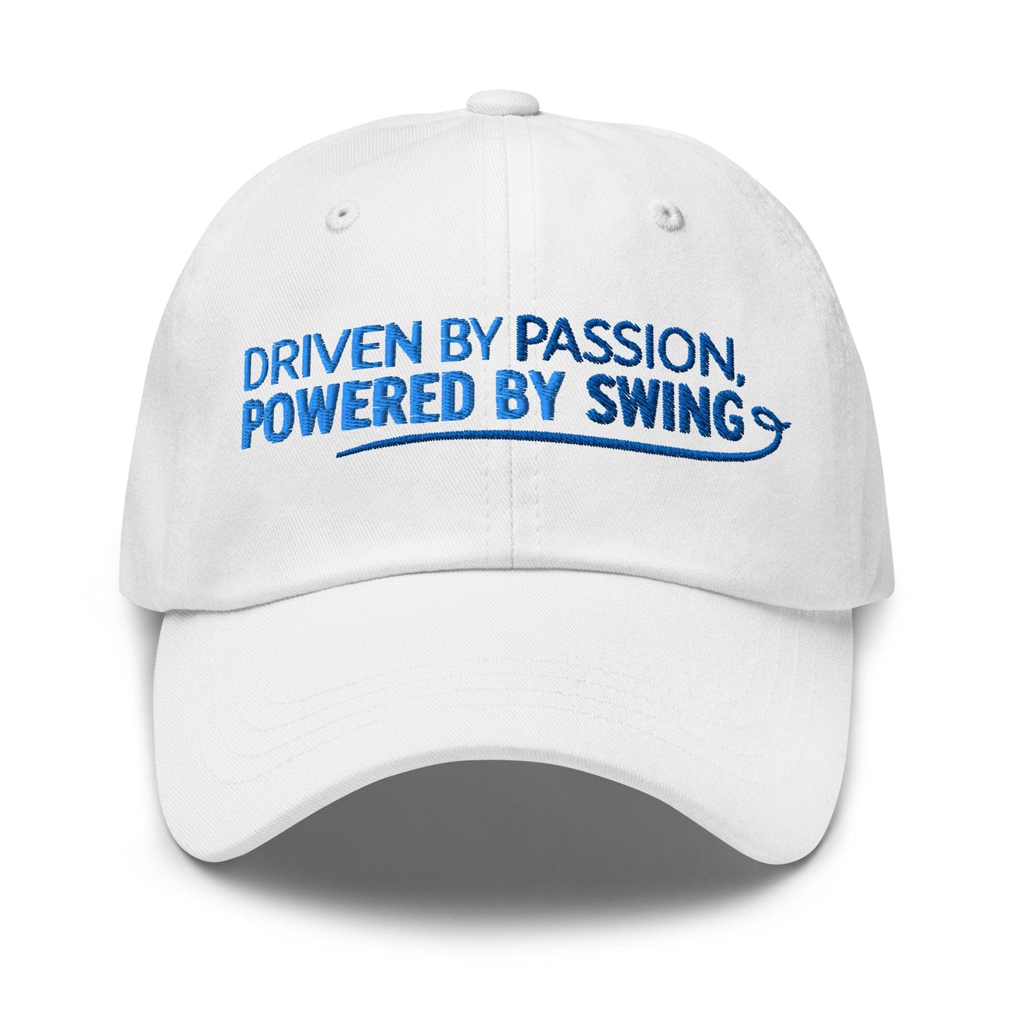Driven by Passion Powered by Swing Embroidered Golf Cap - Funny Golf Tee by Swing Epic