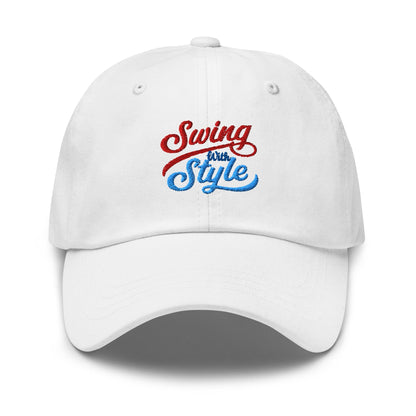 Swing With Style Fun Embroidered Golf Cap - Funny Golf Tee by Swing Epic