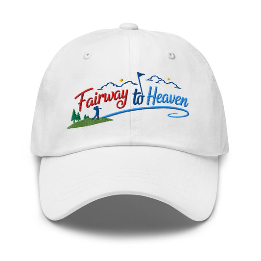Fairway to Heaven Embroidered Golf Cap - Funny Golf Tee by Swing Epic