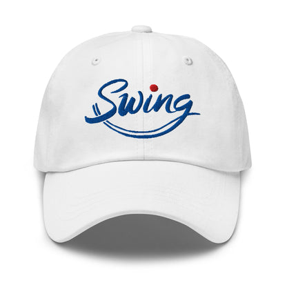 Swing into Action Statement Embroidered Golf Cap - Funny Golf Tee by Swing Epic