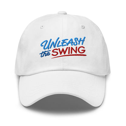 Unleash The Swing Embroidered Golf Cap - Funny Golf Tee by Swing Epic