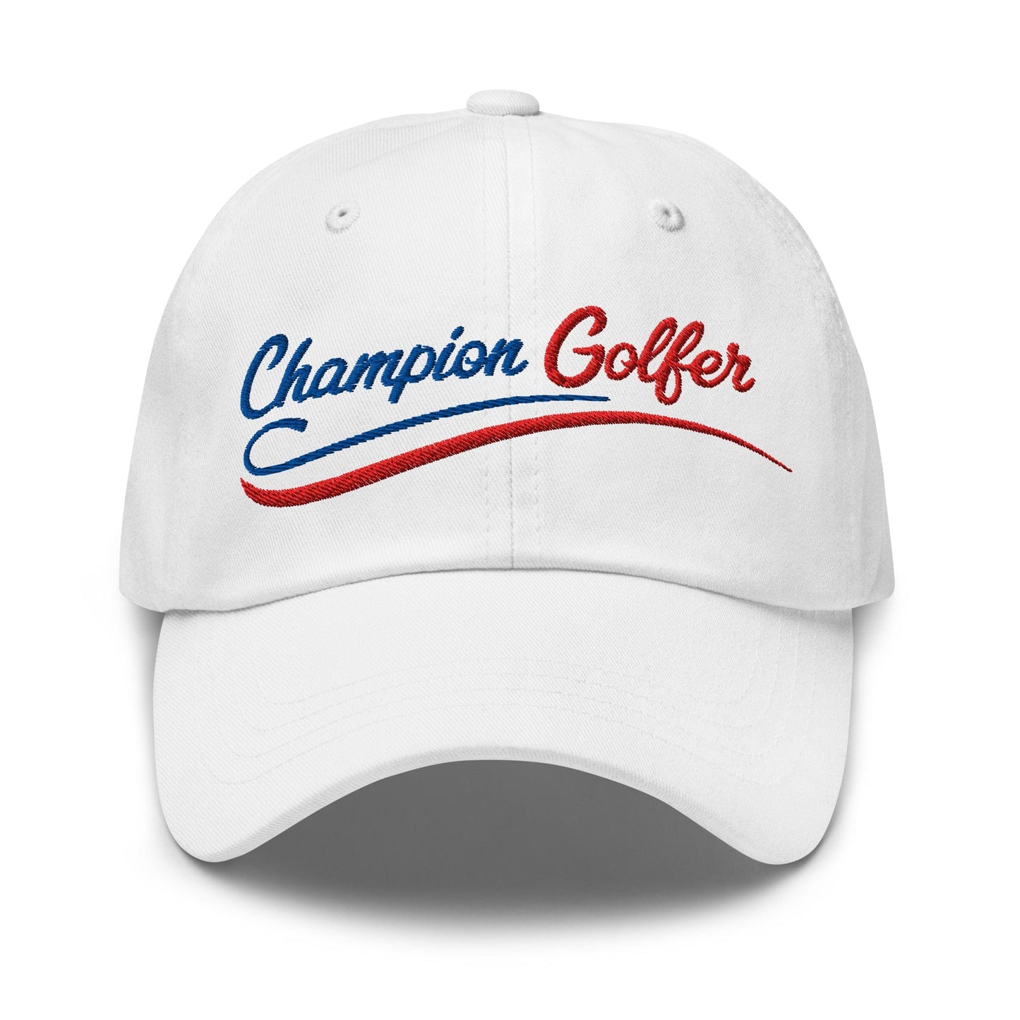 Champion Golfer Sparkling Star Fun Embroidered Golf Cap - Funny Golf Tee by Swing Epic