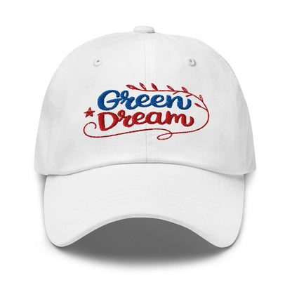 Green Dream Stars and Leaves Fun Embroidered Golf Cap - Funny Golf Tee by Swing Epic