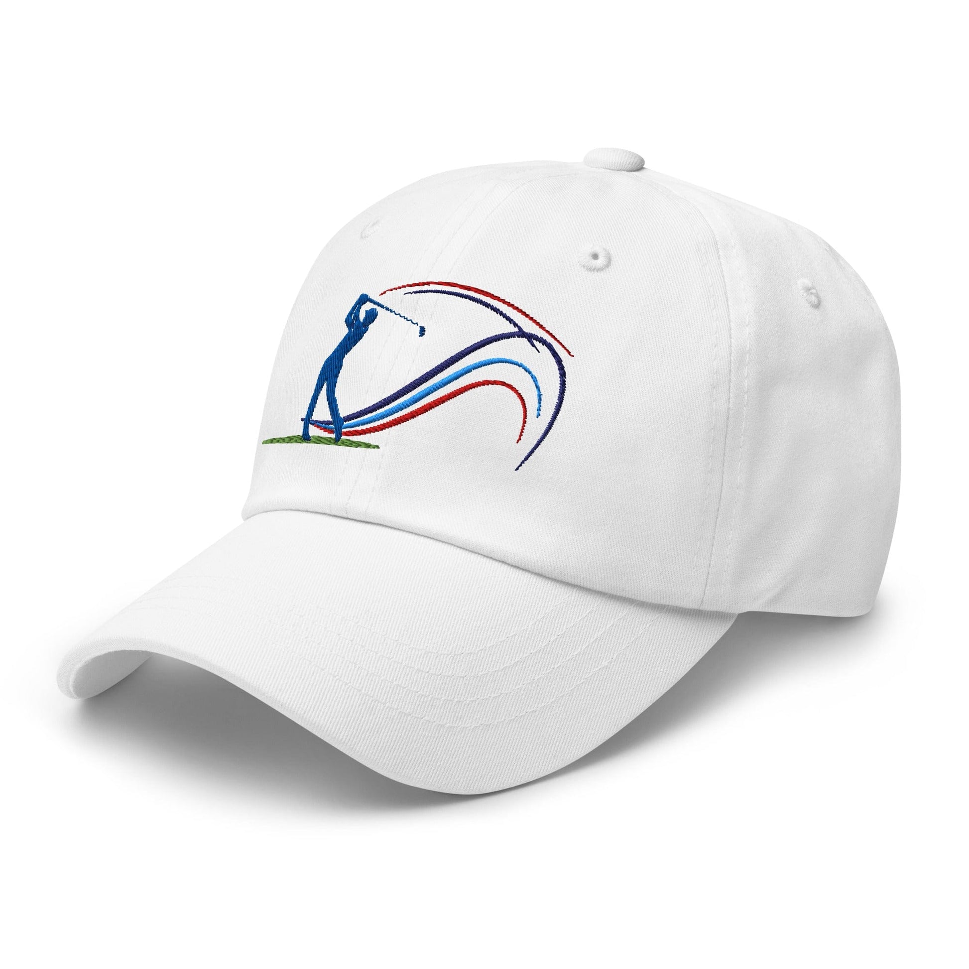 Swing Into Action Dynamic Design Embroidered Golf Cap - Funny Golf Tee by Swing Epic