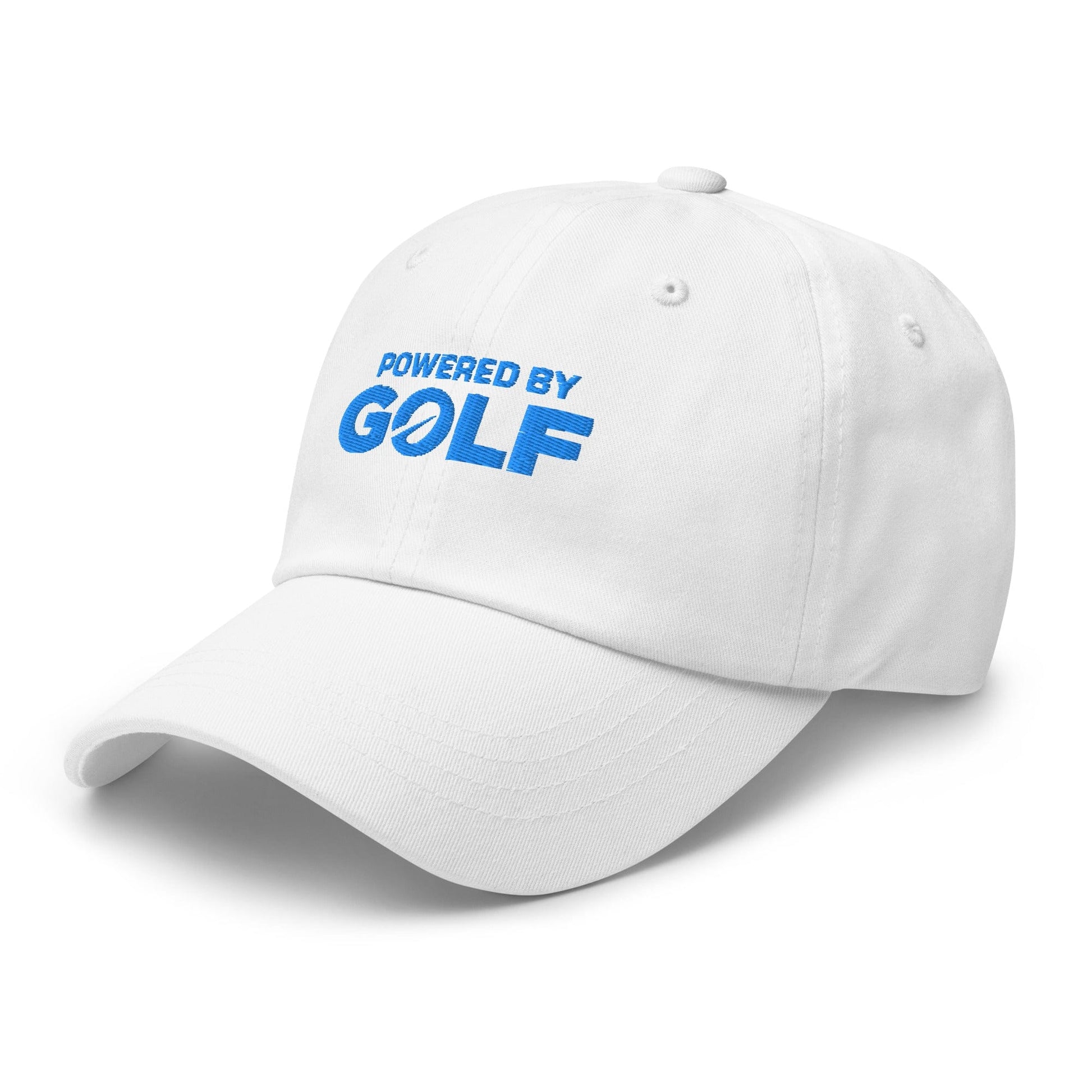 Powered By Golf Funny Embroidered Golf Cap - Funny Golf Tee by Swing Epic
