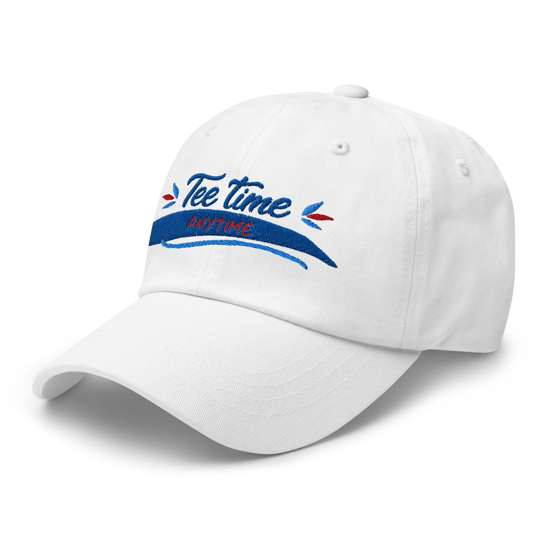 Tee Time Anytime Fun Embroidered Golf Cap - Funny Golf Tee by Swing Epic