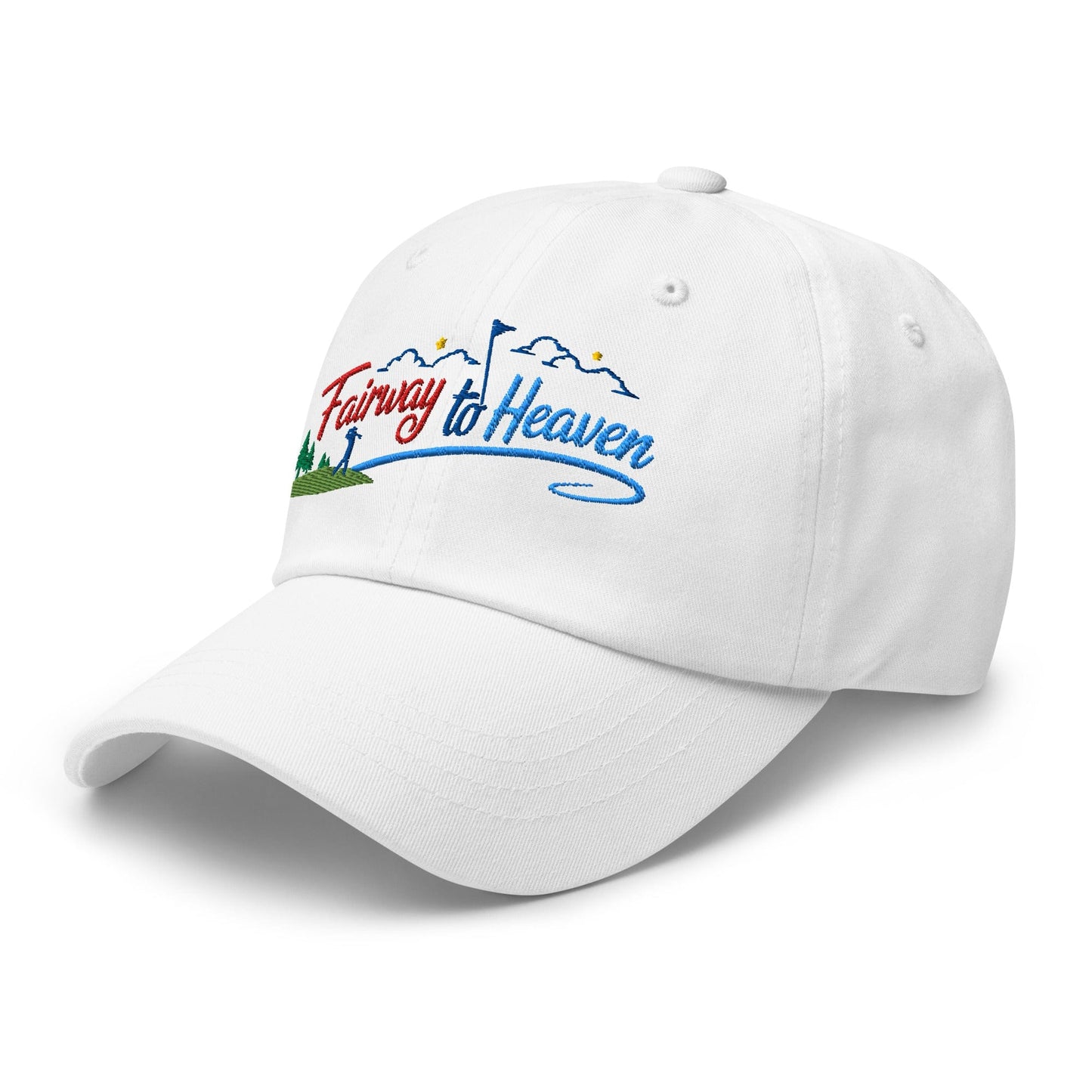 Fairway to Heaven Embroidered Golf Cap - Funny Golf Tee by Swing Epic