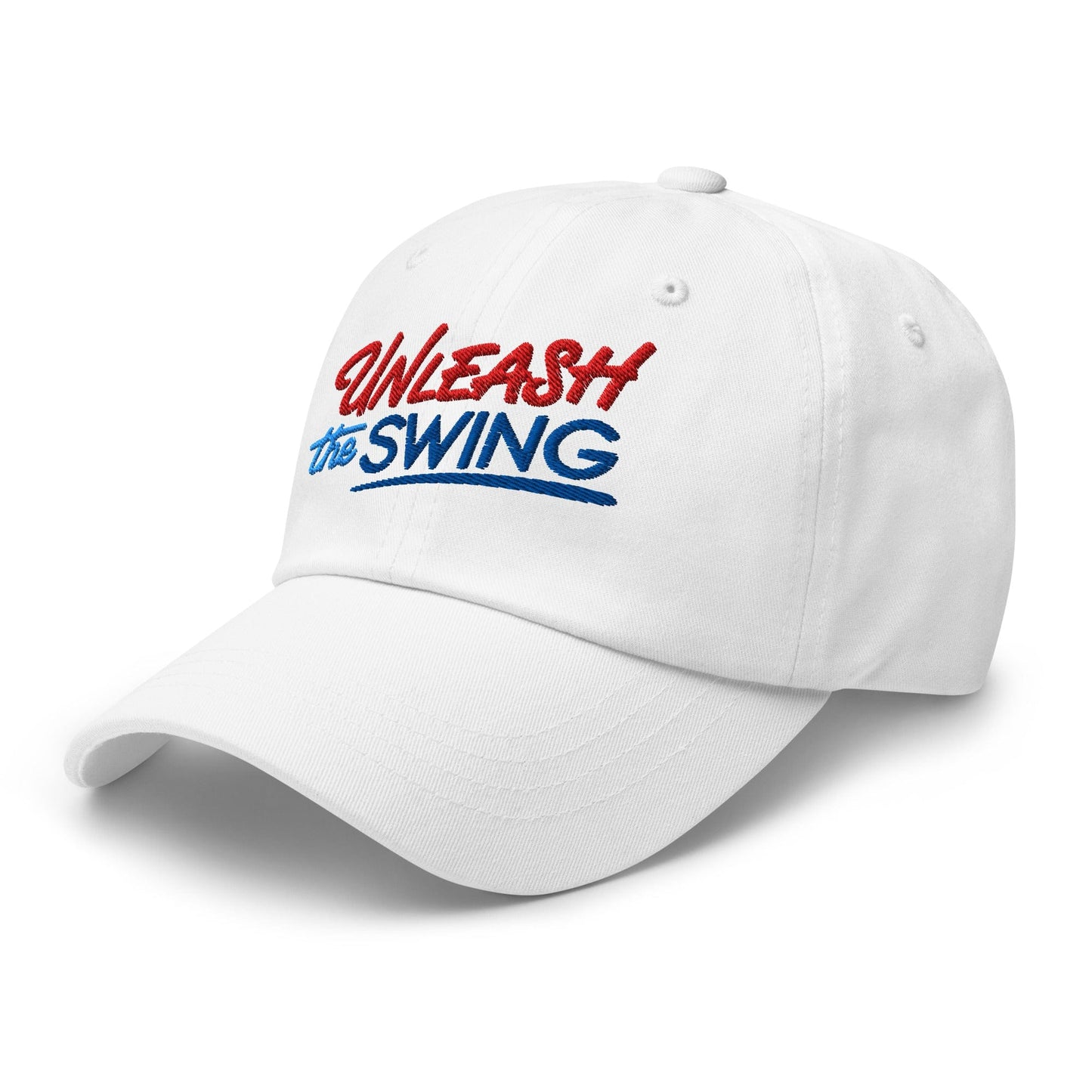 Unleash The Swing Embroidered Golf Cap - Funny Golf Tee by Swing Epic