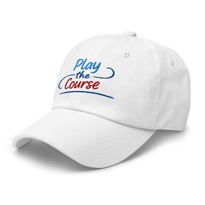 Play the Course Fun Spirit Embroidered Golf Cap - Funny Golf Tee by Swing Epic