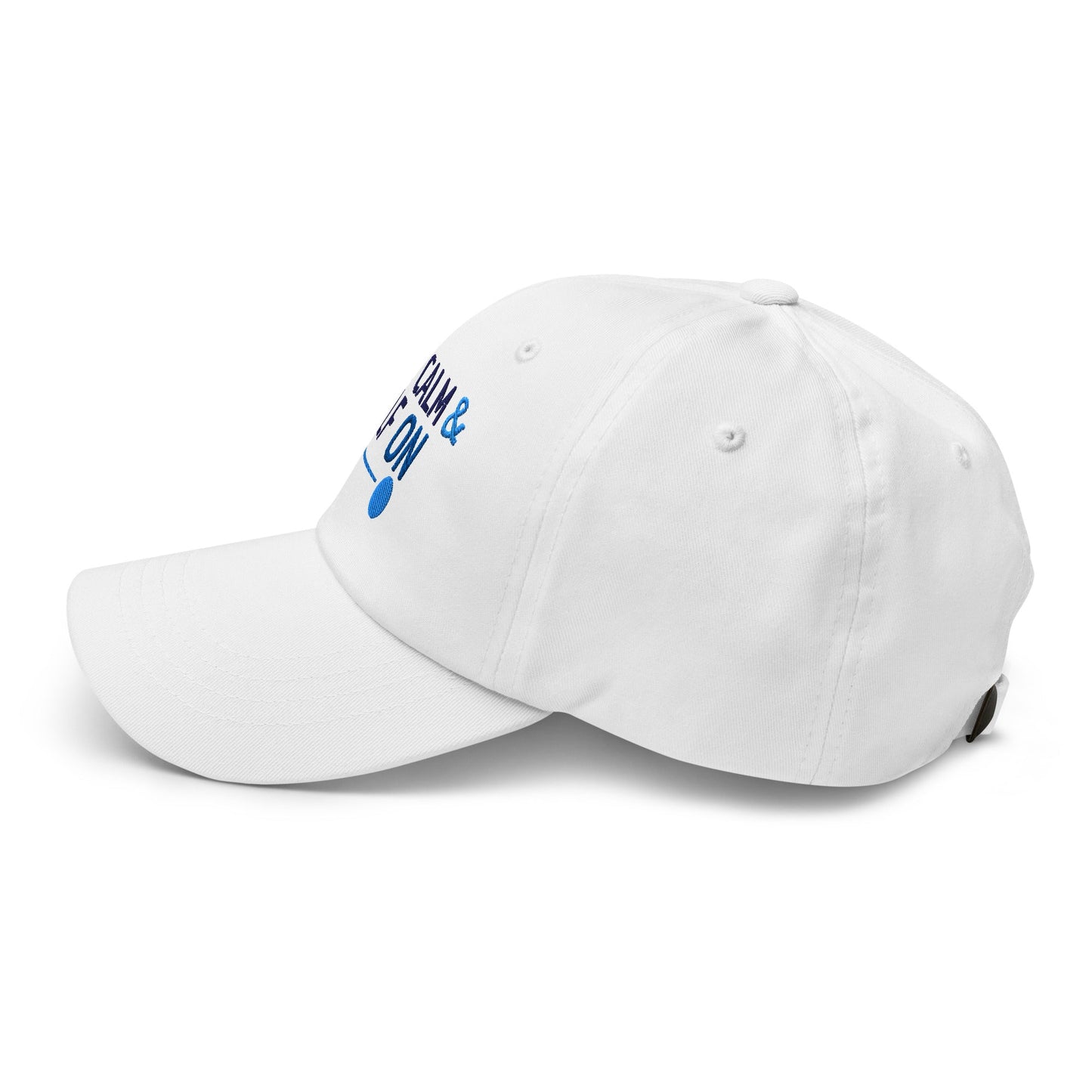Stay Calm and Golf On Funny Embroidered Golf Cap - Funny Golf Tee by Swing Epic