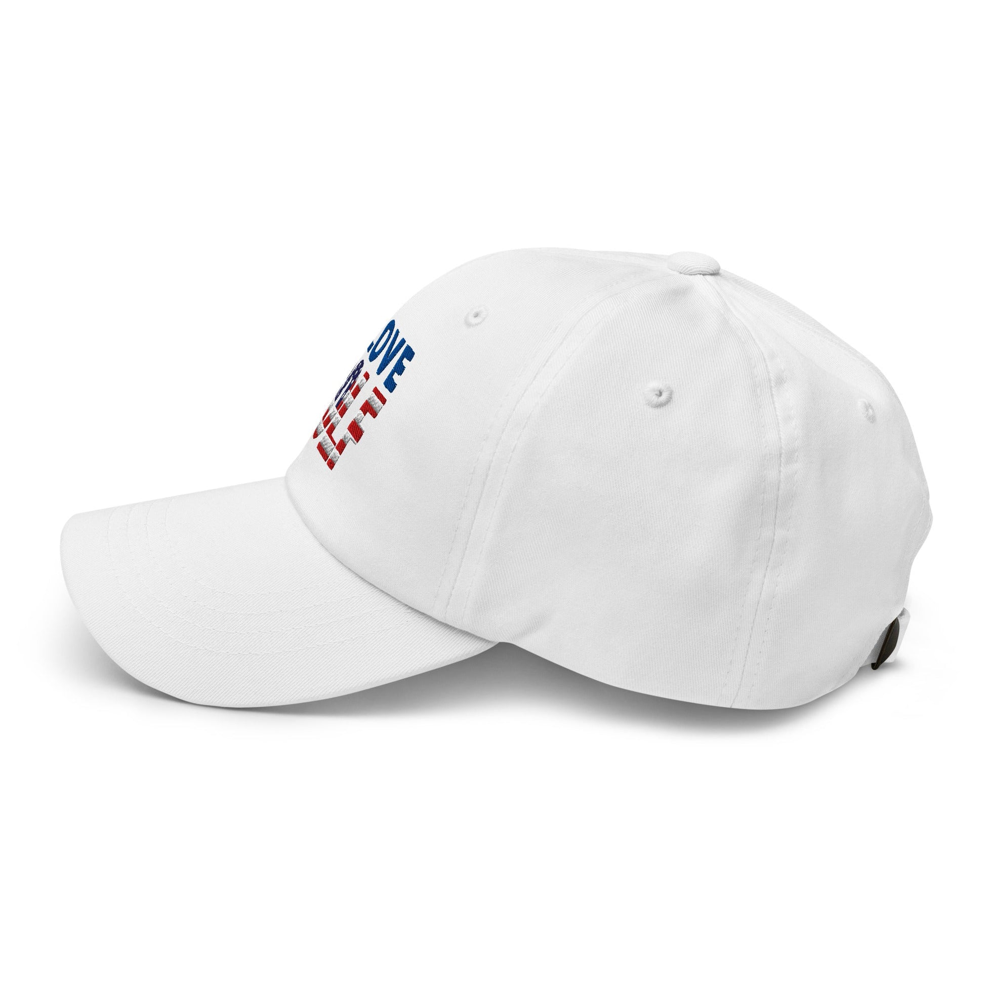 I Love Golf USA Flag Patriotic Embroidered Golf Cap - Funny Golf Tee by Swing Epic