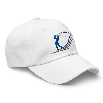 Swing Into Action Dynamic Design Embroidered Golf Cap - Funny Golf Tee by Swing Epic